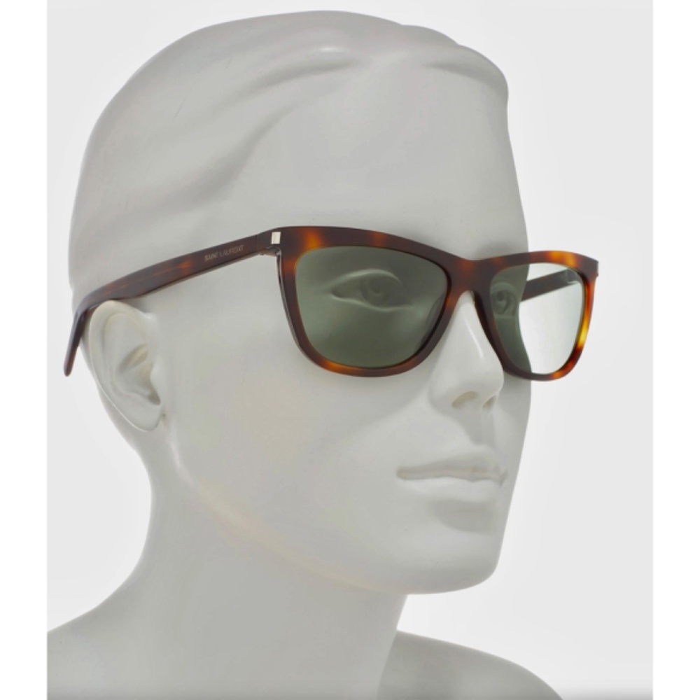 SAINT LAURENT WOMEN SL515 003 HAVANA GREEN CAT EYE SUNGLASSES. 58mm - Picture 4 of 16